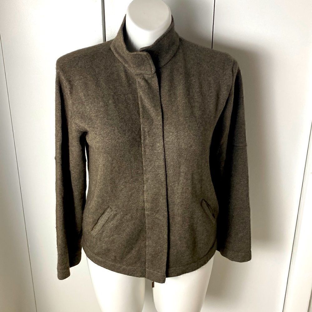 AMINA RUBINACCI | Brown Cashmeres Sweater Jacket Size 44 Medium